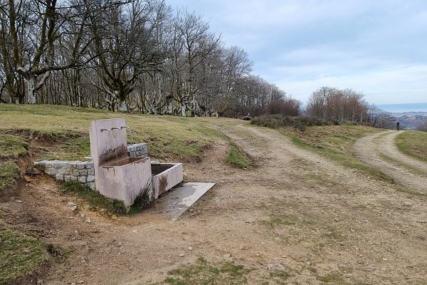 Seguir a la izquierda después de la fuente